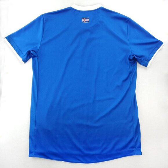 Iceland Soccer Jersey Home KSI National Team Errea 2016-2017 Fyrir Island XXL - Picture 3 of 13